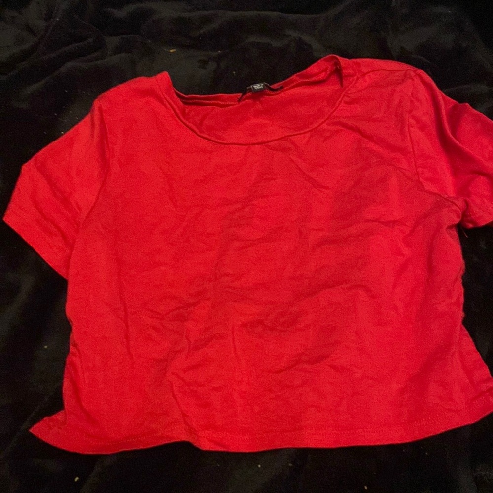Red crop top